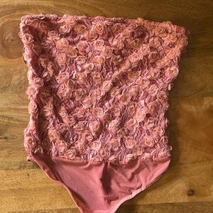NWT Free People Romantic Floral Pink Bodysuit